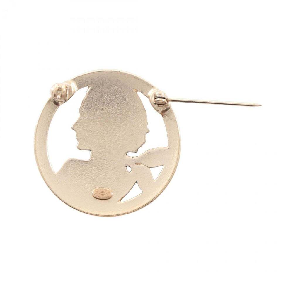 CHANEL Gold Logo Brooch - Picture 2 of 5